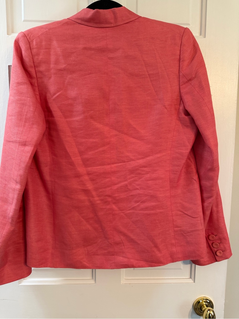 Stella McCartney Coral Pink Linen Blend Blazer Jacket EU 44 Designer Made in Ita - Picture 3 of 7